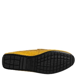 Yellow Exotic Leather Loafers Slip On Shoes