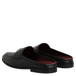 Black Calfskin Leather Slip On Loafers Shoes