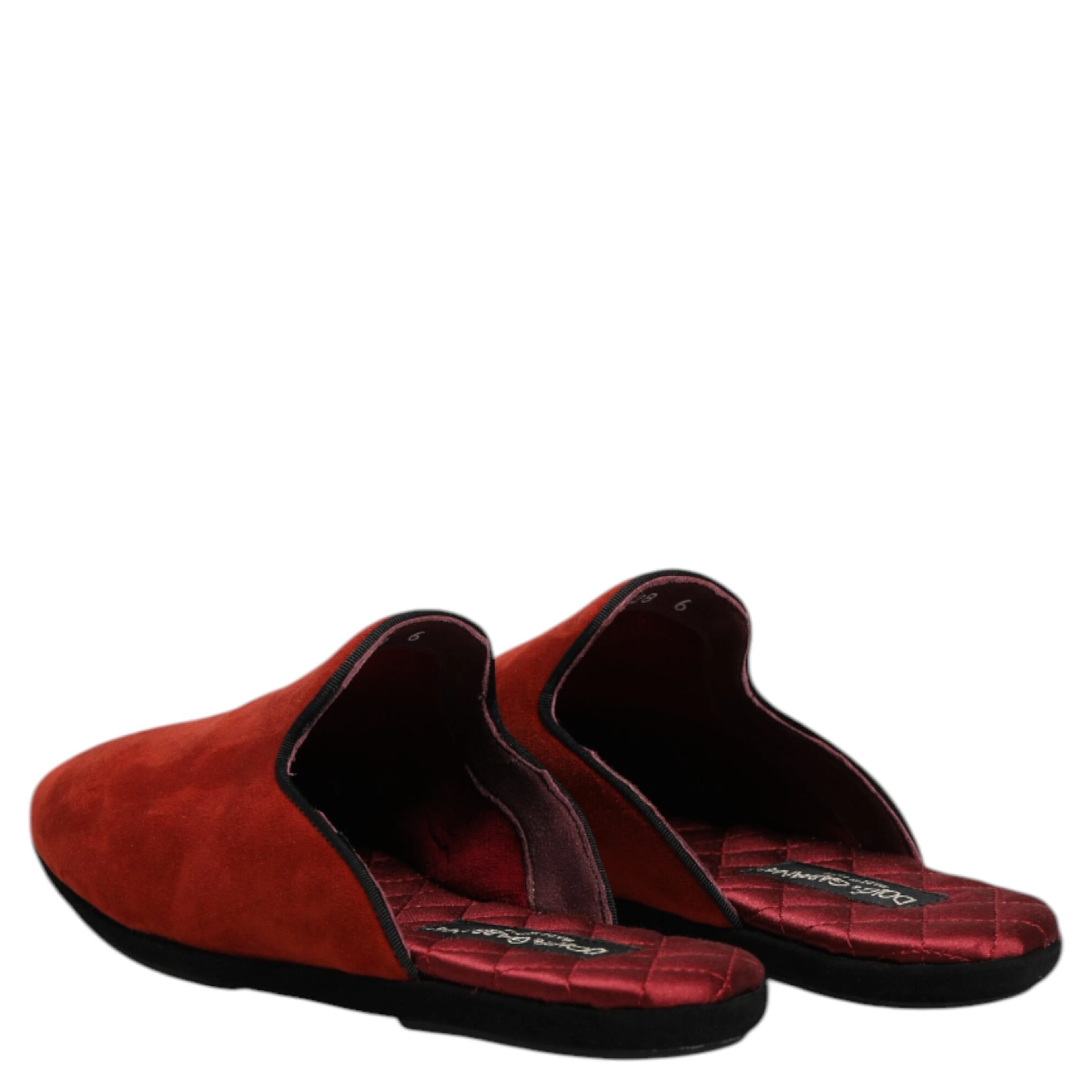 Orange Suede Slides Flat Slipper Shoes