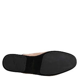 Beige Capra Suede Slides Flat Slipper Shoes