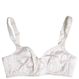White Silk Balconette Non Wire Bra Underwear