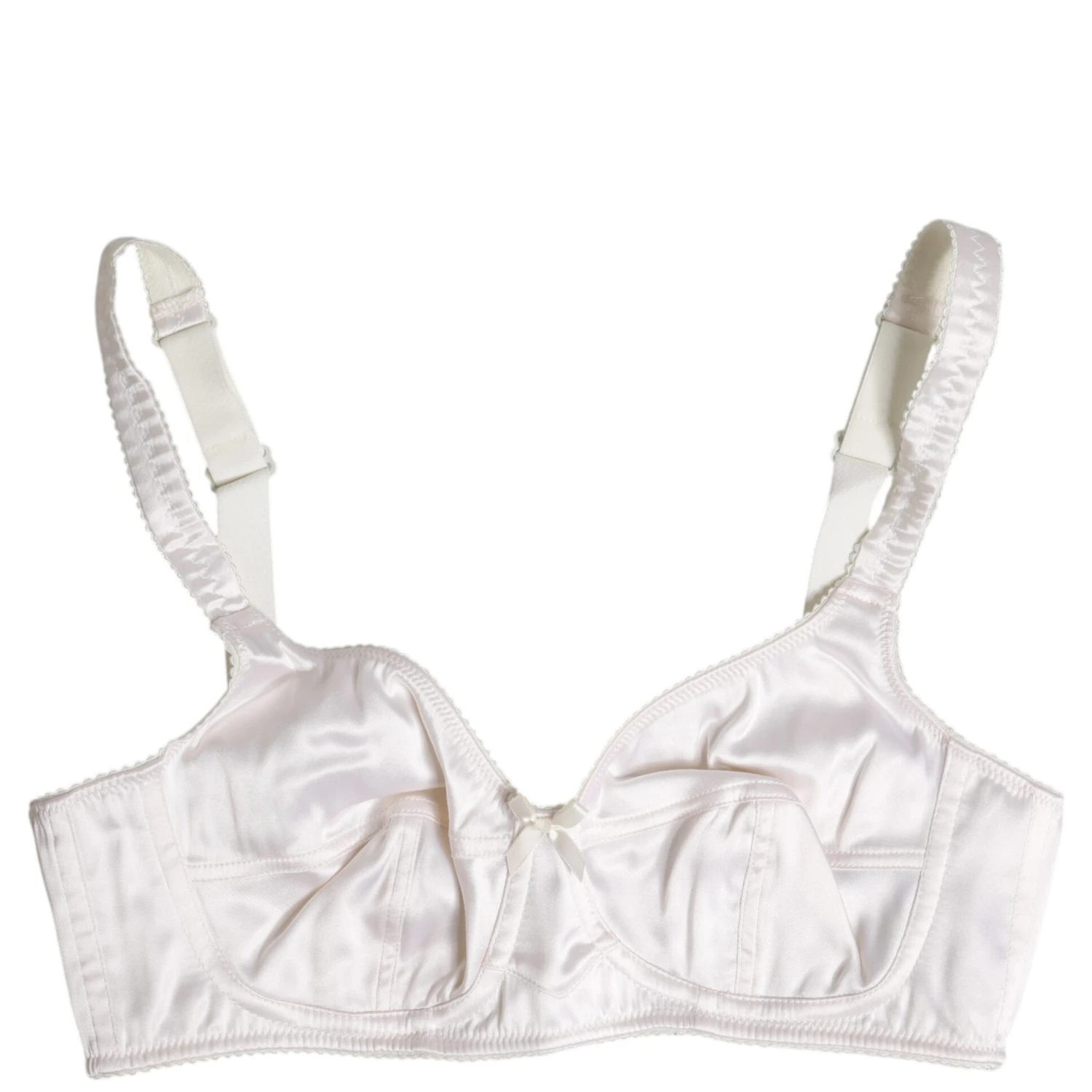 White Silk Balconette Non Wire Bra Underwear