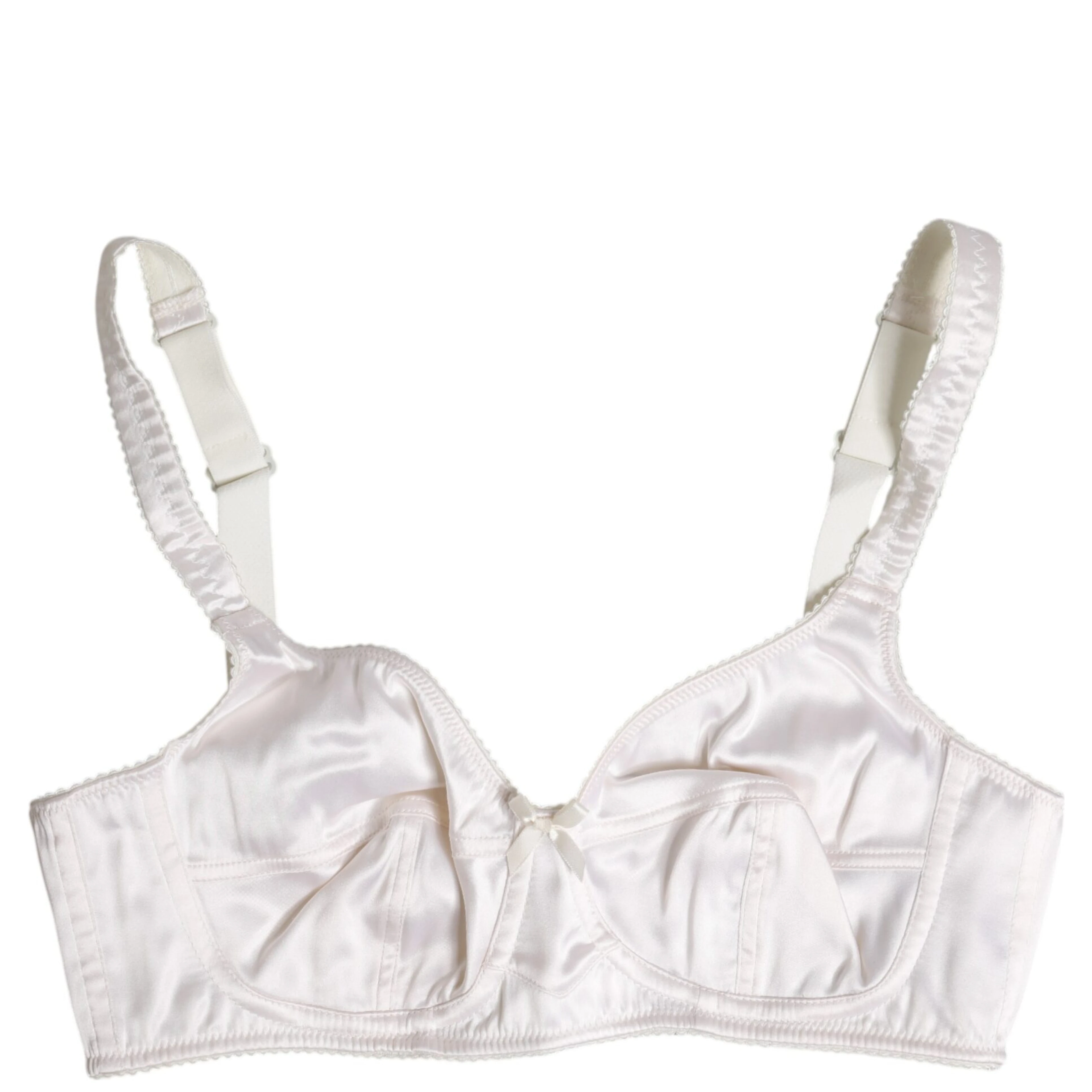 White Silk Balconette Non Wire Bra Underwear
