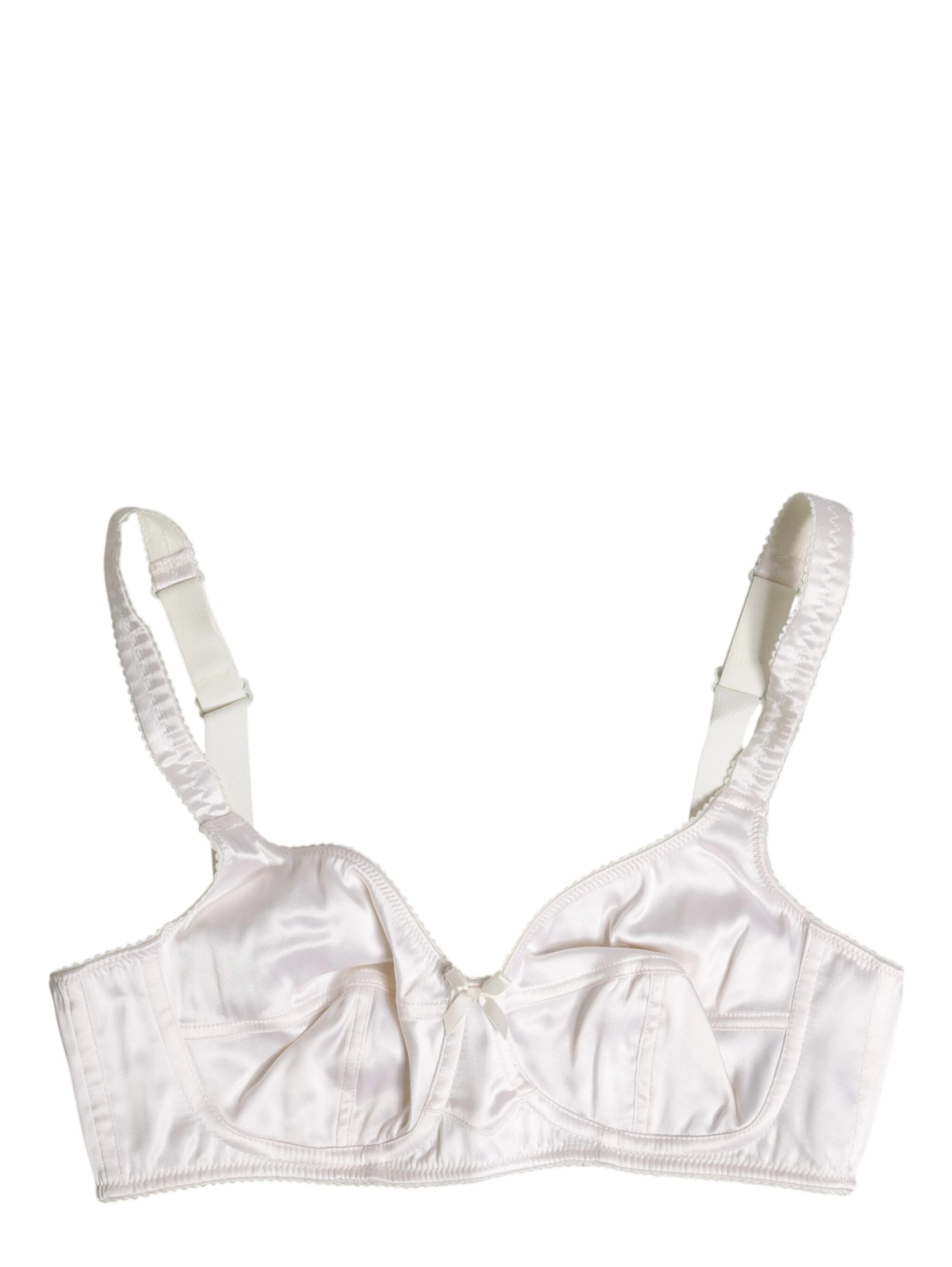 White Silk Balconette Non Wire Bra Underwear