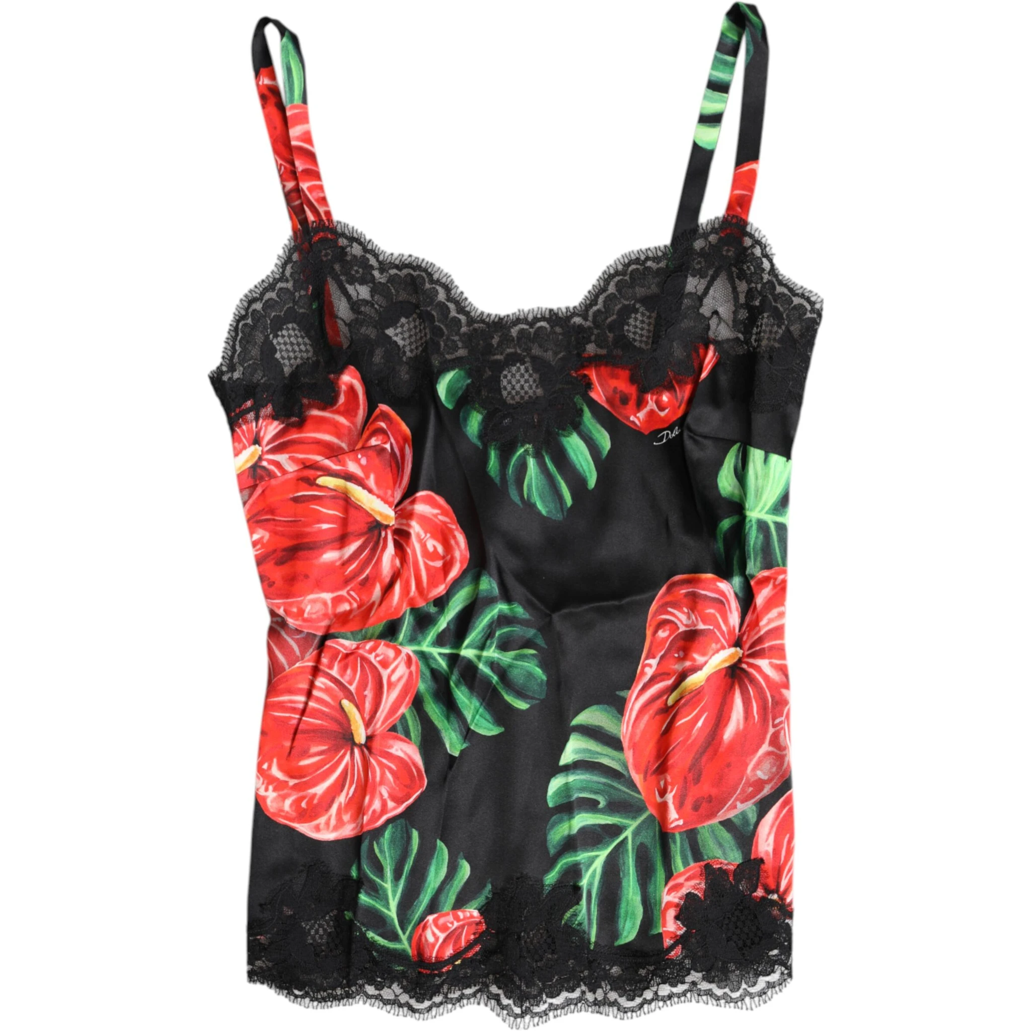 Multicolor Floral Silk Tank Lingerie Underwear