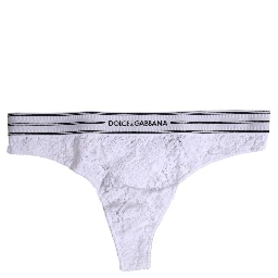 White Nylon Floral Lace Bottom Panty Underwear