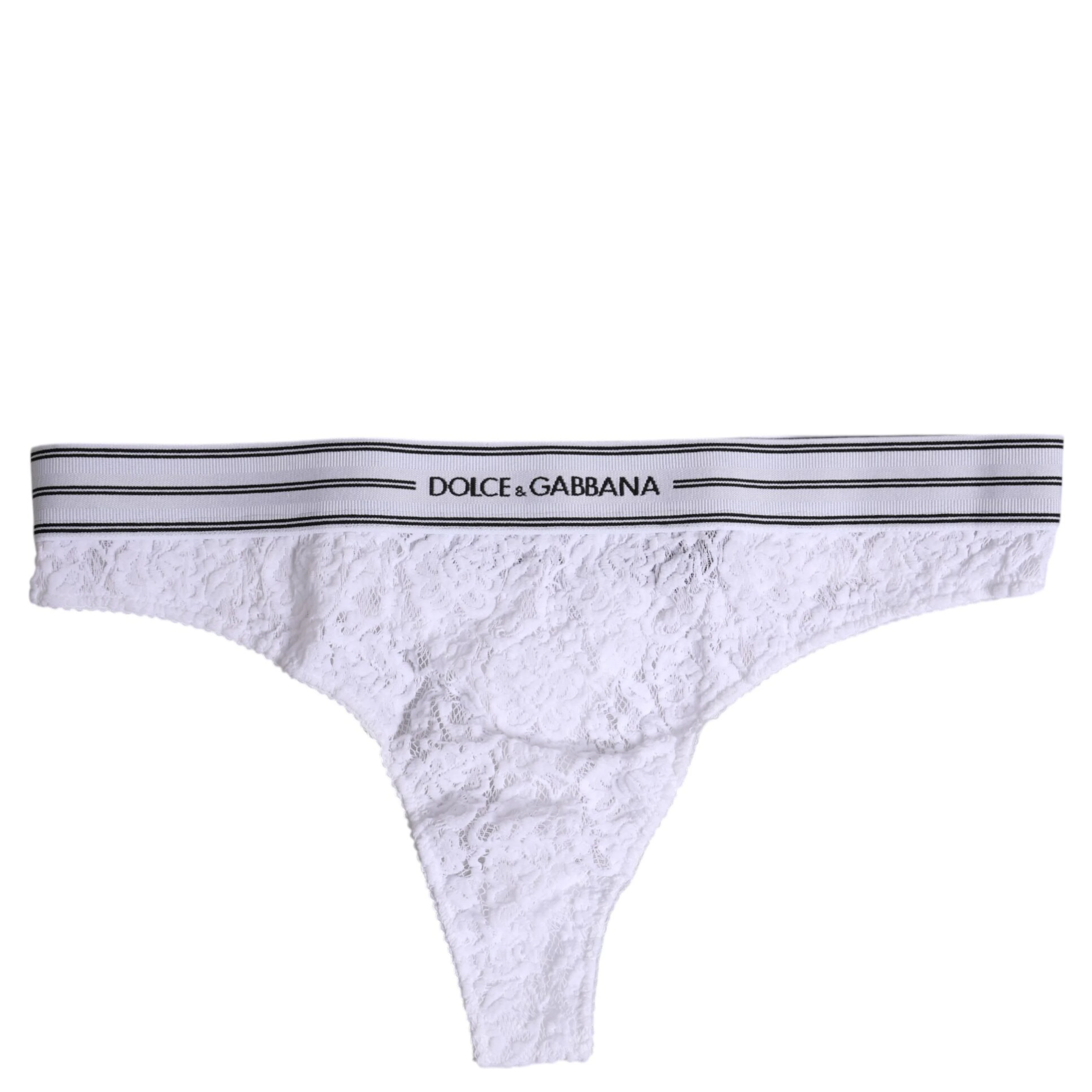 White Nylon Floral Lace Bottom Panty Underwear