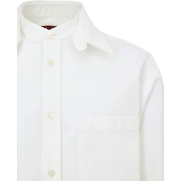 قميص أبيض من القطن