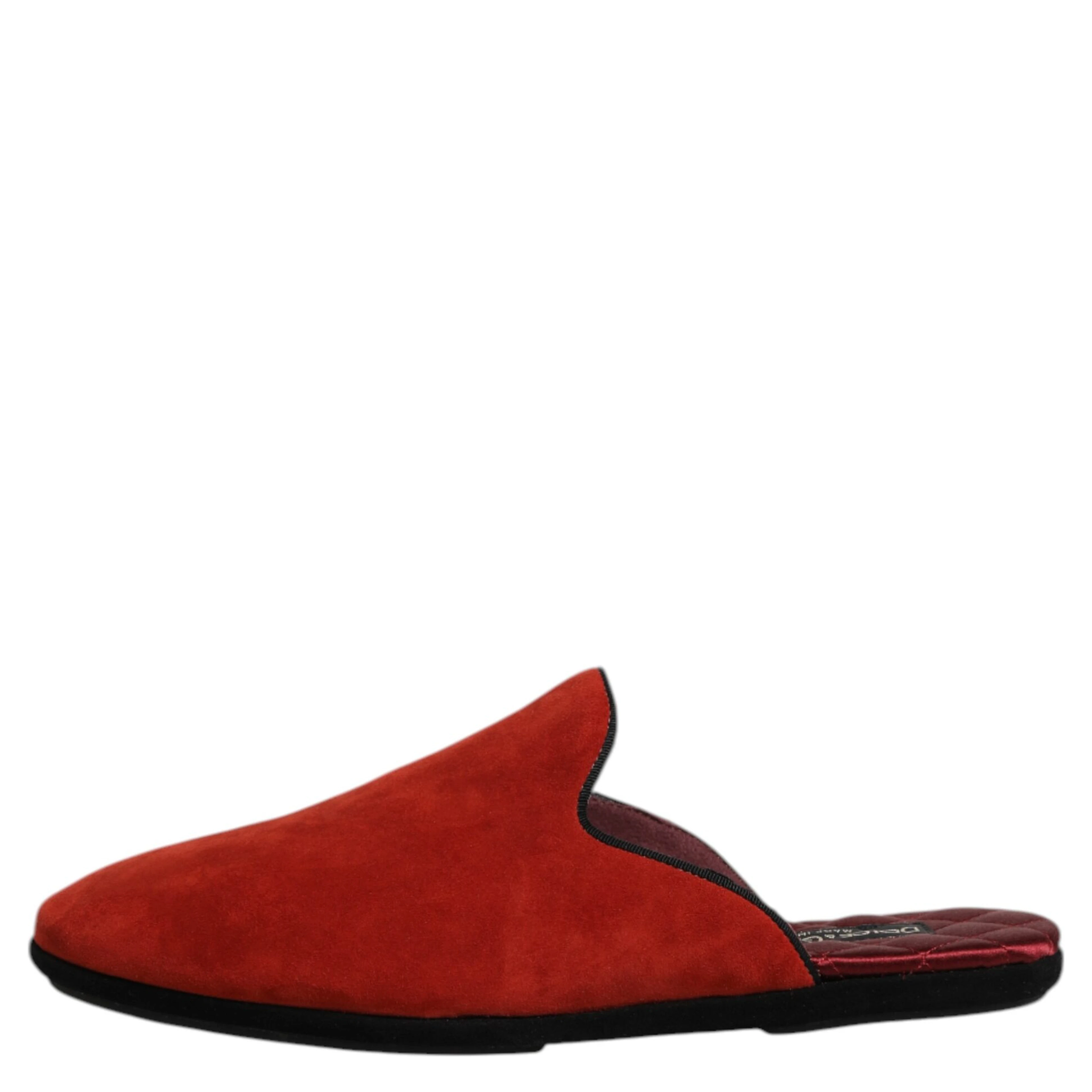 Orange Suede Slides Flat Slipper Shoes