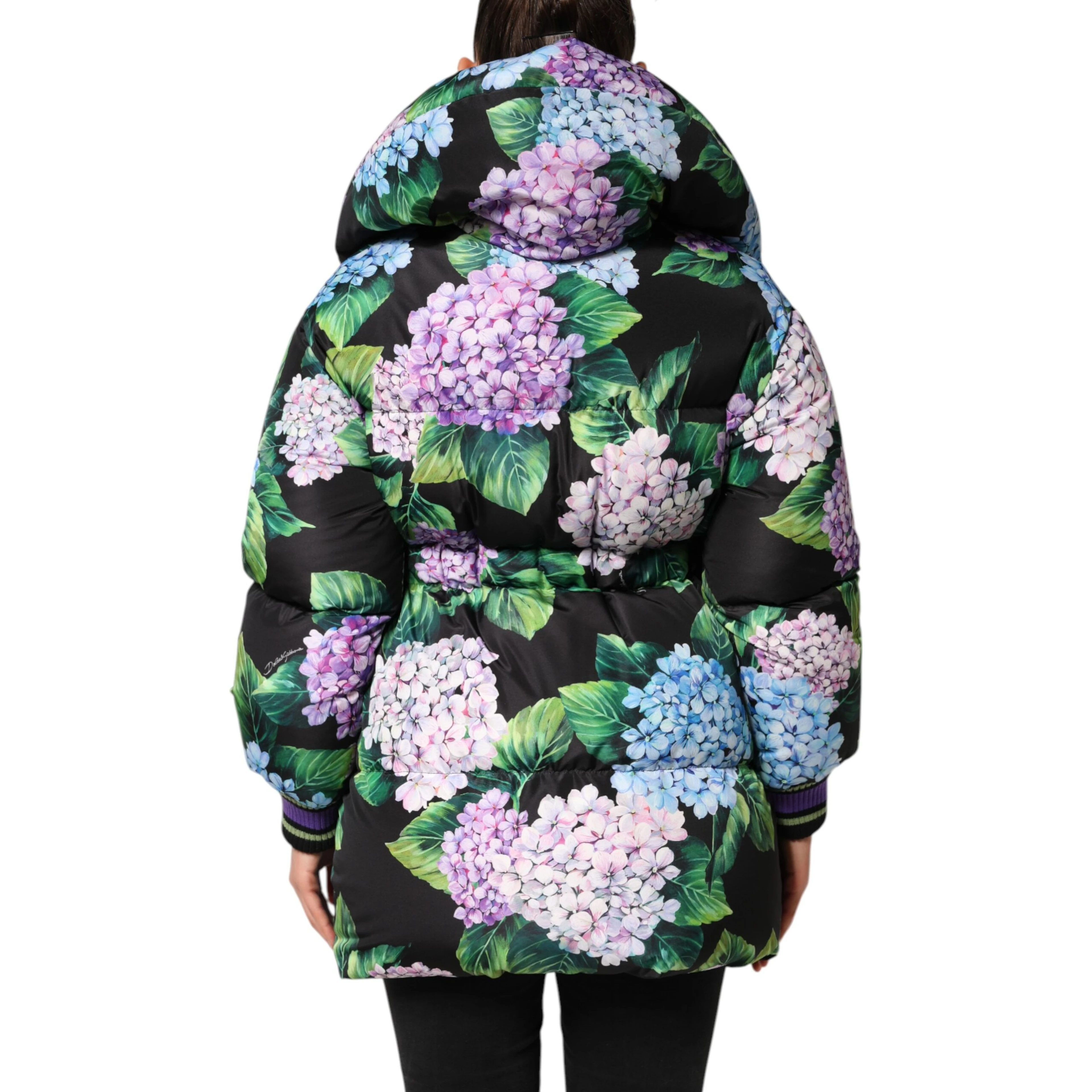 Multicolor Floral Print Puffer Quilted Jacket