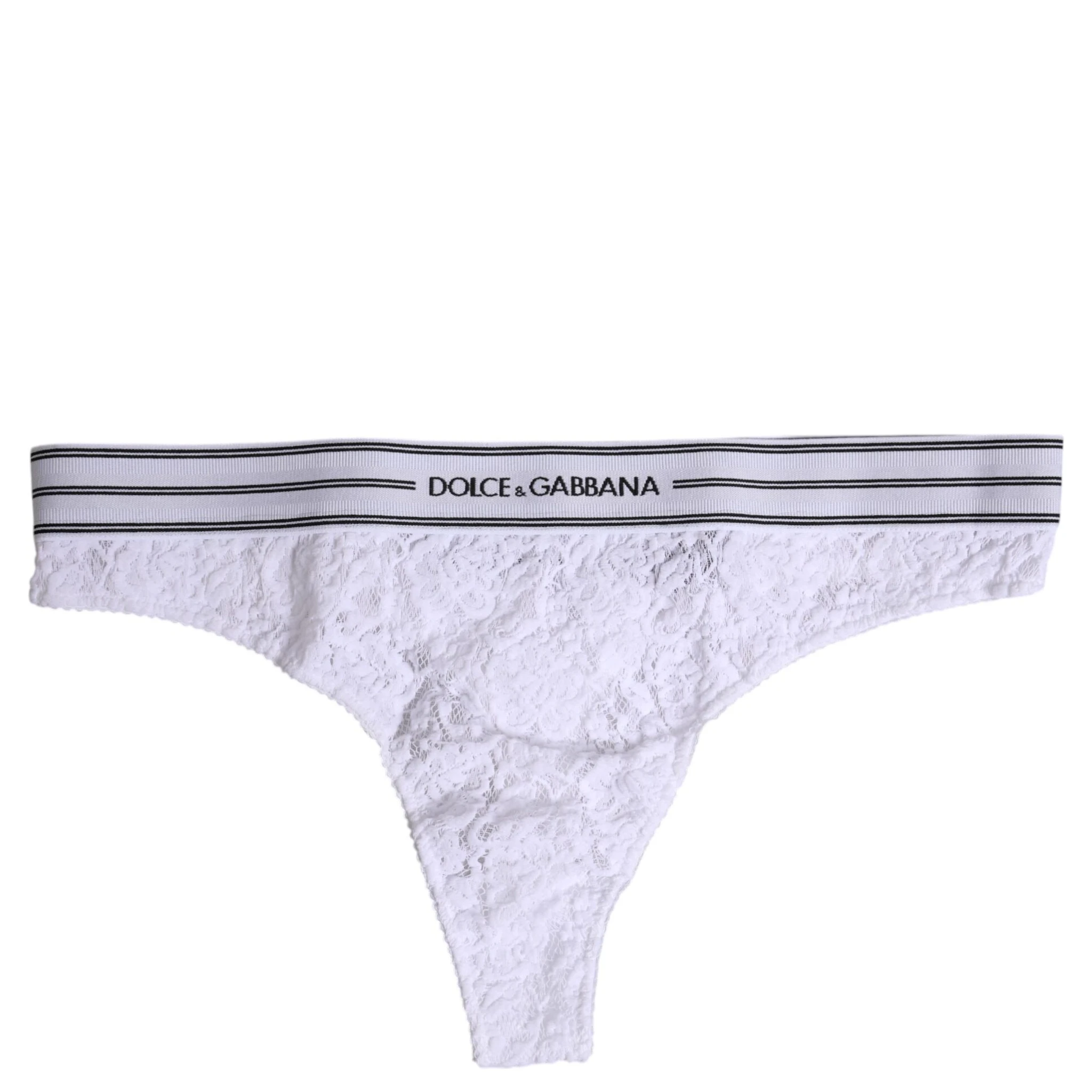 White Nylon Floral Lace Bottom Panty Underwear