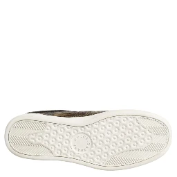 Brown Exotic Leather Low Top Sneakers Shoes