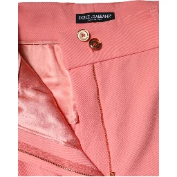 Pink High Waist Dress Tapered Pants