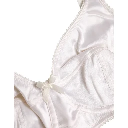 White Silk Balconette Non Wire Bra Underwear