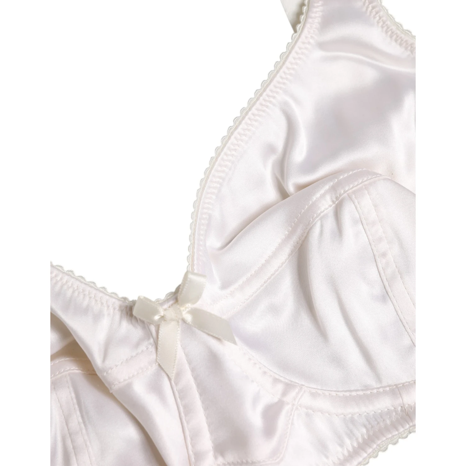 White Silk Balconette Non Wire Bra Underwear