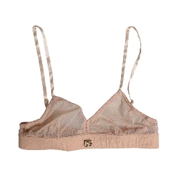 Powder Pink Nylon DG Logo Non Wire Bra Underwear