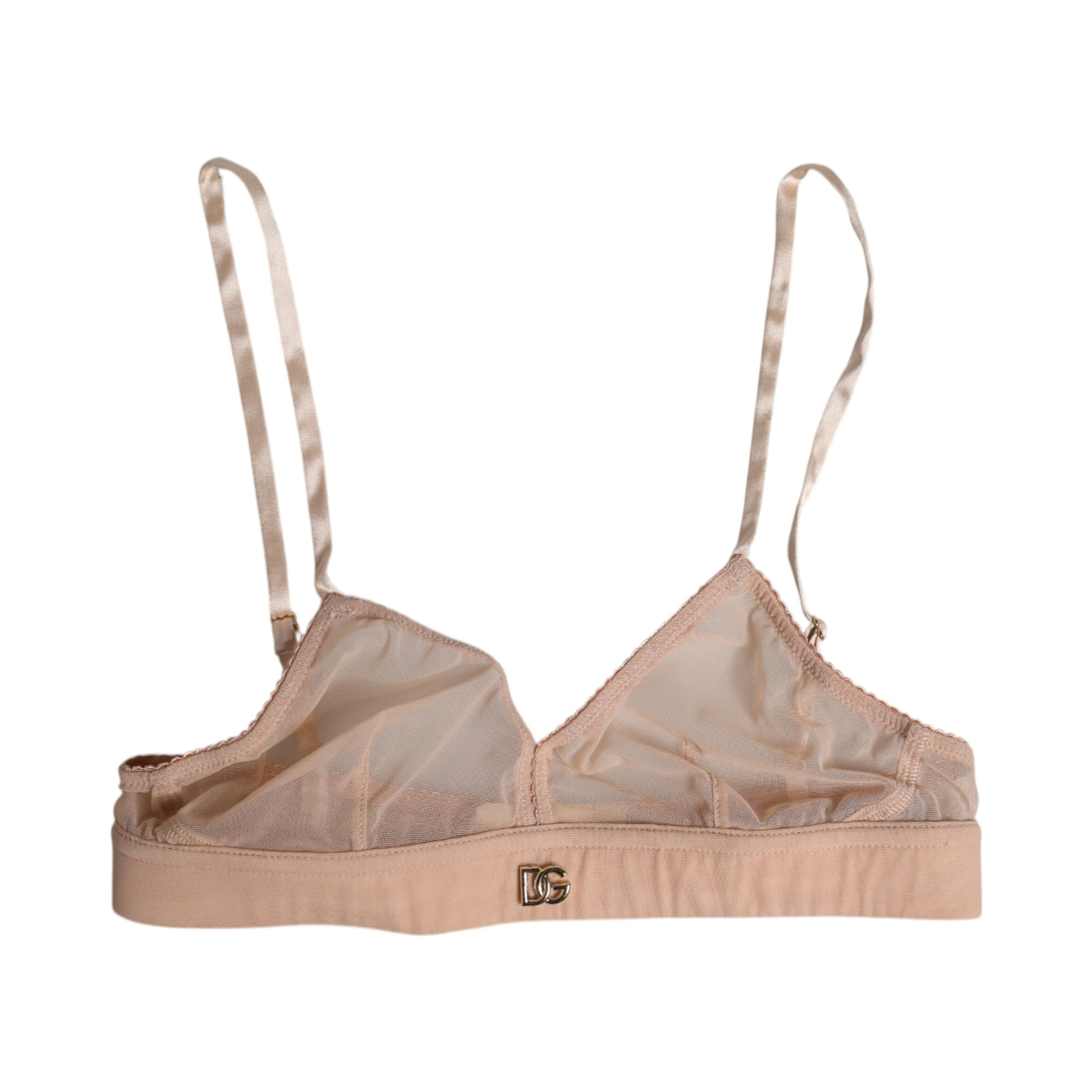Powder Pink Nylon DG Logo Non Wire Bra Underwear