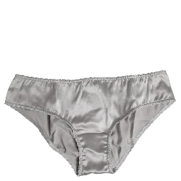 Gray Silk Stretch Bottom Low Waist Panty Underwear