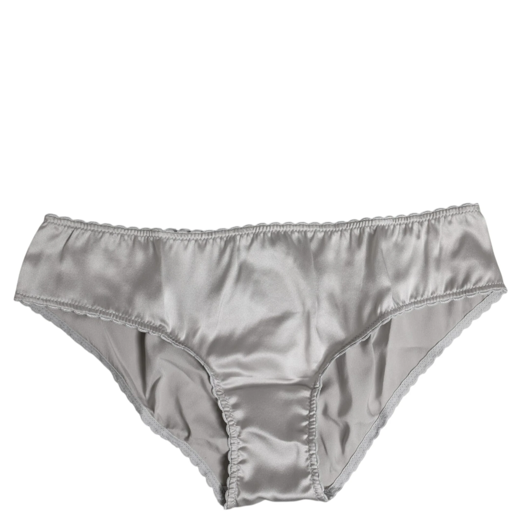 Gray Silk Stretch Bottom Low Waist Panty Underwear