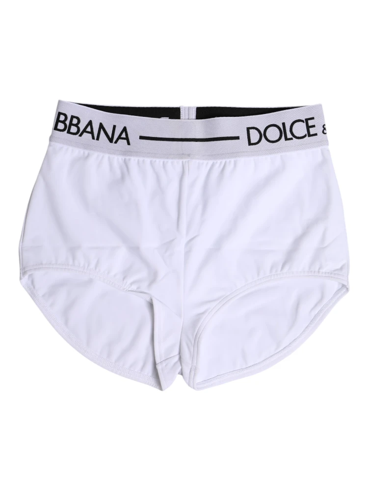 White Nylon Logo Waistband Boxer Brief Underwear