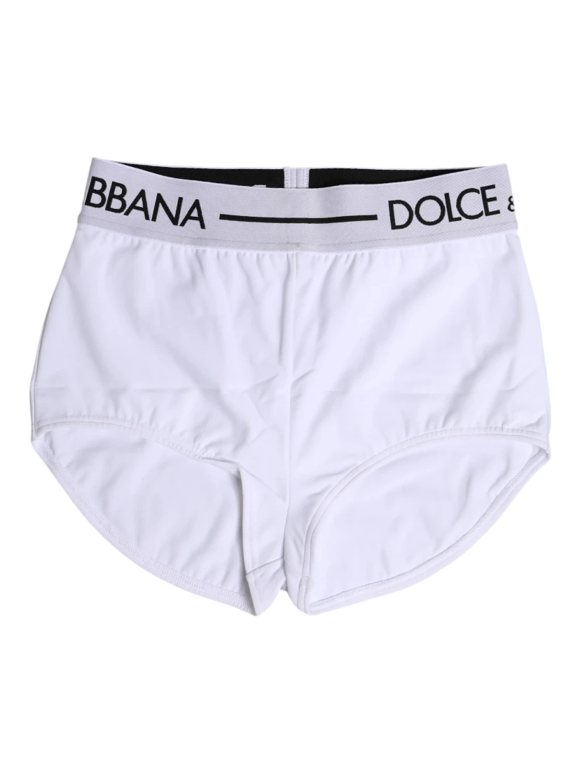 White Nylon Logo Waistband Boxer Brief Underwear