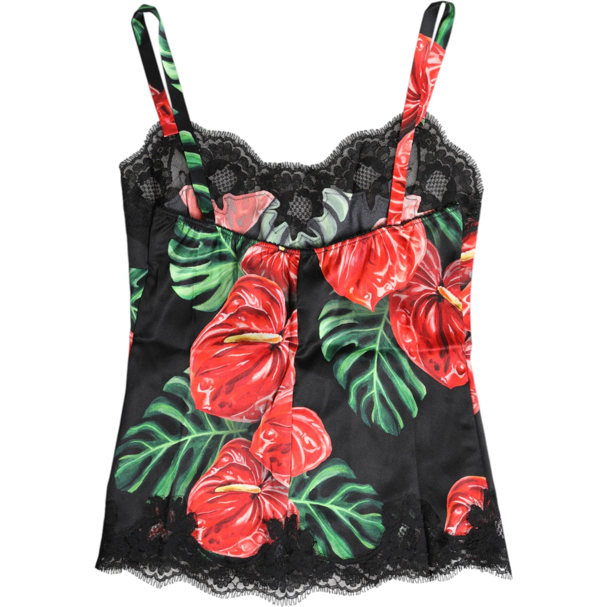 Multicolor Floral Silk Tank Lingerie Underwear