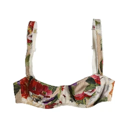 Beige Floral Balconcino Underwired Bra Underwear