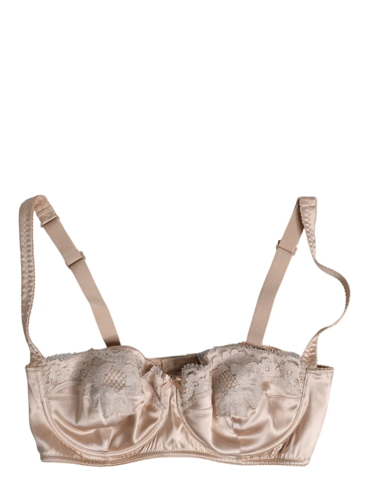 Biege Silk Underwired Balconette Bra Underwear alternative