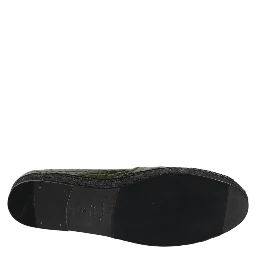 Green Exotic Leather Espadrilles Slip On Shoes