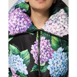 Multicolor Floral Print Puffer Quilted Jacket