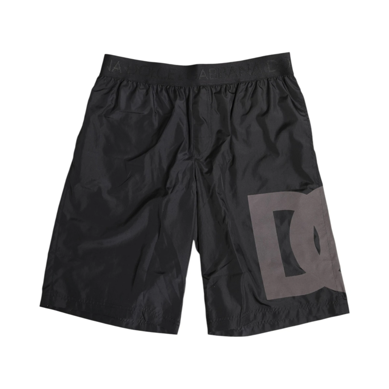 Black Logo Print Beachwear Men Shorts Swimwear