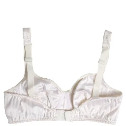 White Silk Balconette Non Wire Bra Underwear