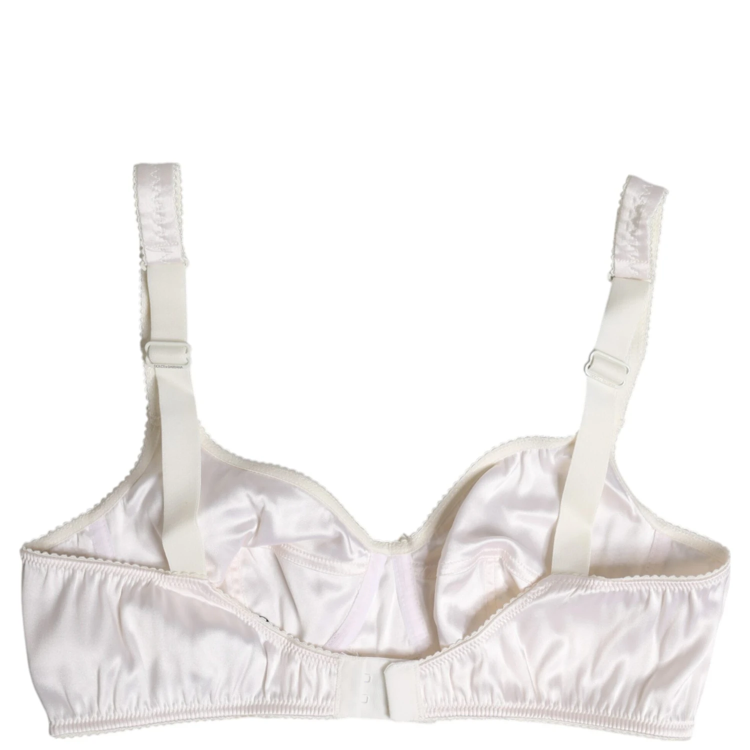 White Silk Balconette Non Wire Bra Underwear