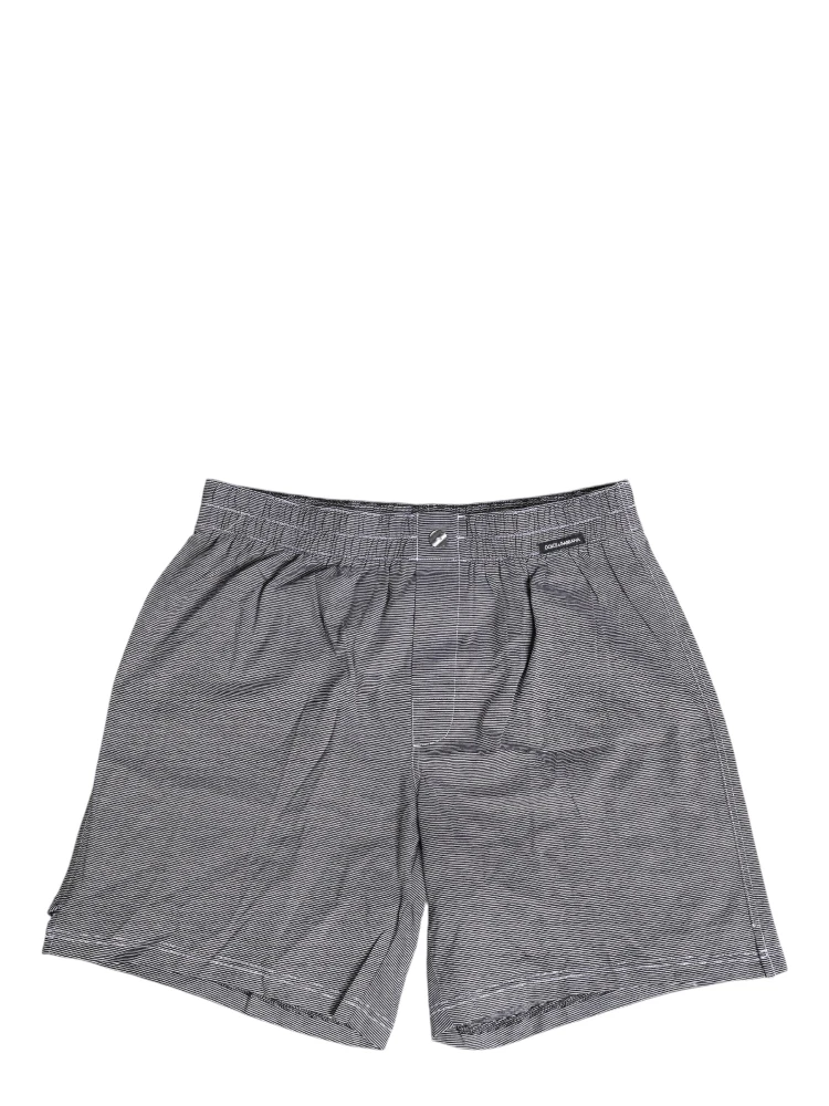 Gray Striped Cotton Regular Boxer Underwear