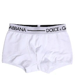 White Cotton Stretch Regular Boxer Underwear