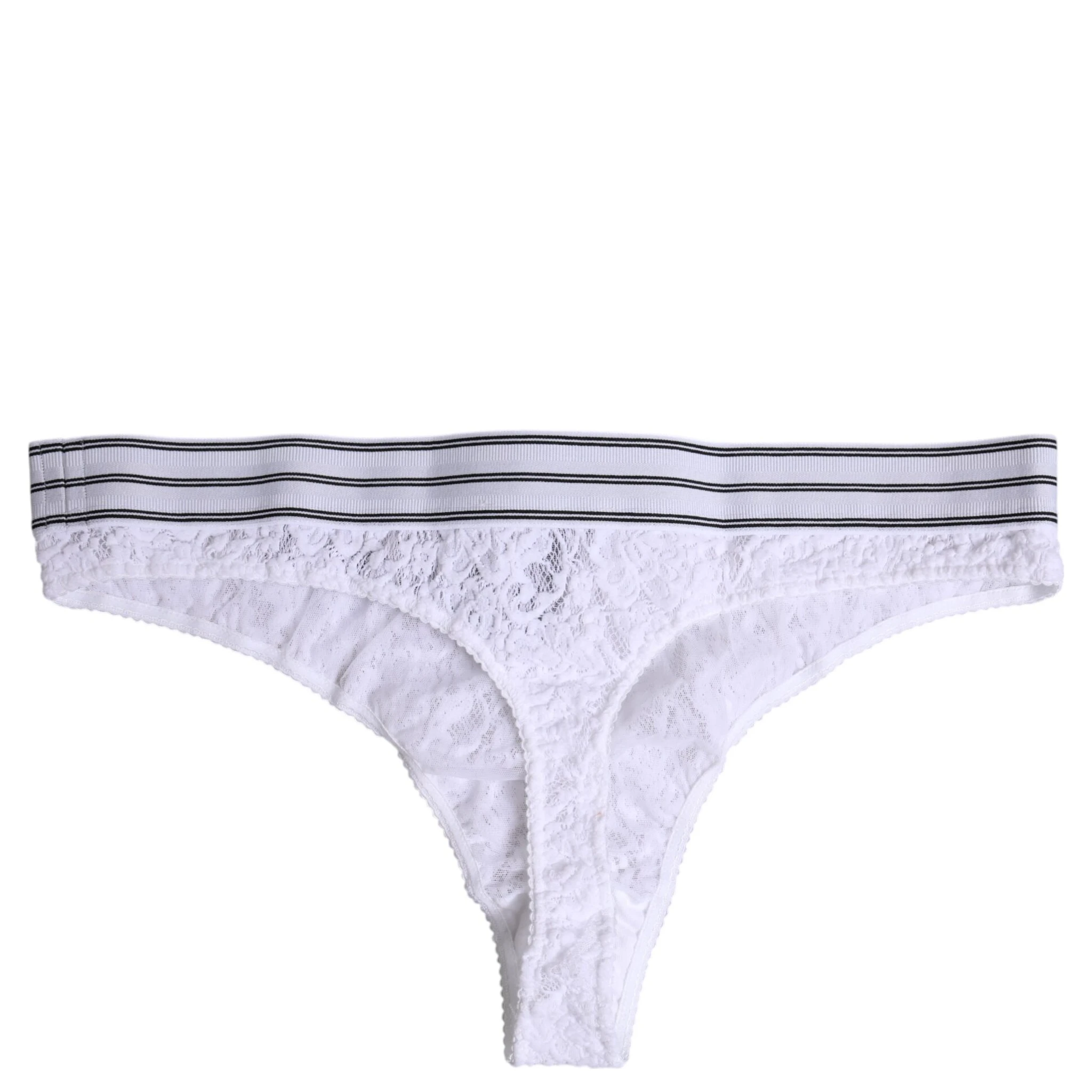 White Nylon Floral Lace Bottom Panty Underwear