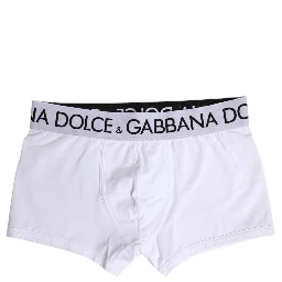 White Cotton Stretch Regular Boxer Underwear