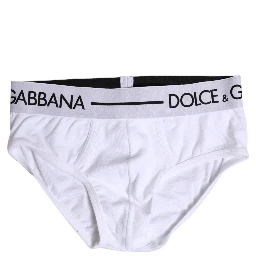 White Cotton Stretch Regular Brief Underwear