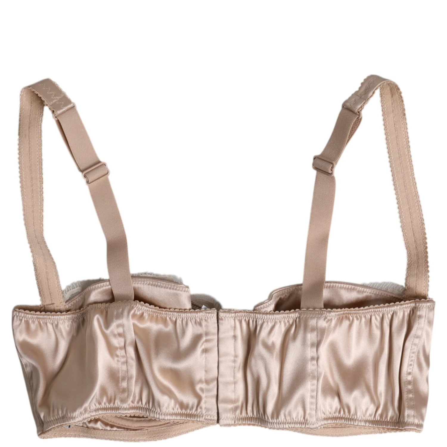 Biege Silk Underwired Balconette Bra Underwear