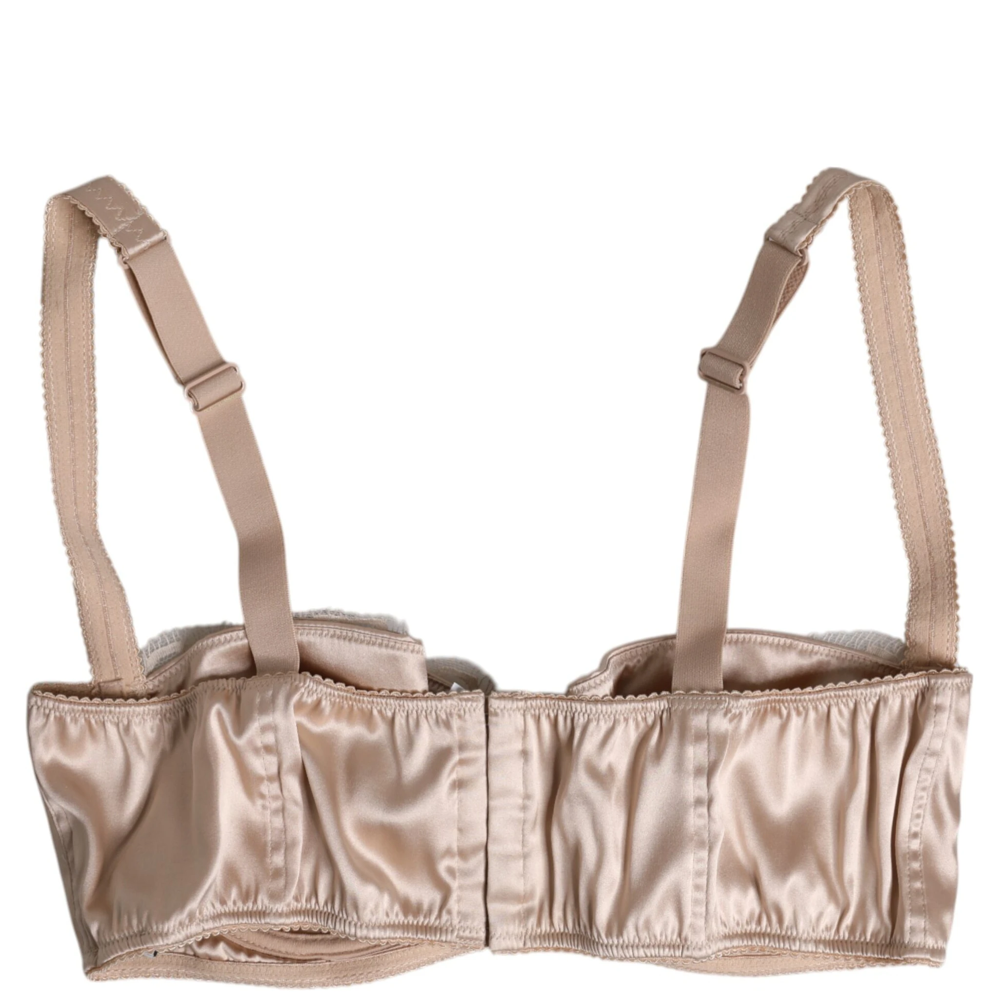Biege Silk Underwired Balconette Bra Underwear