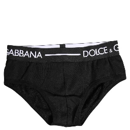 Black Cotton Stretch Regular Brief Underwear