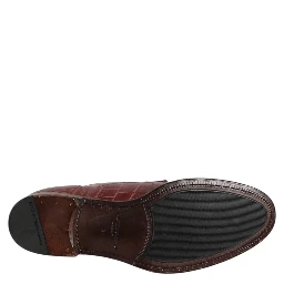 Burgundy Leather Lace Up Derby Dress Shoes