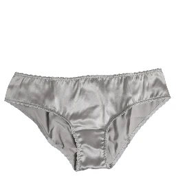 Gray Silk Stretch Bottom Low Waist Panty Underwear