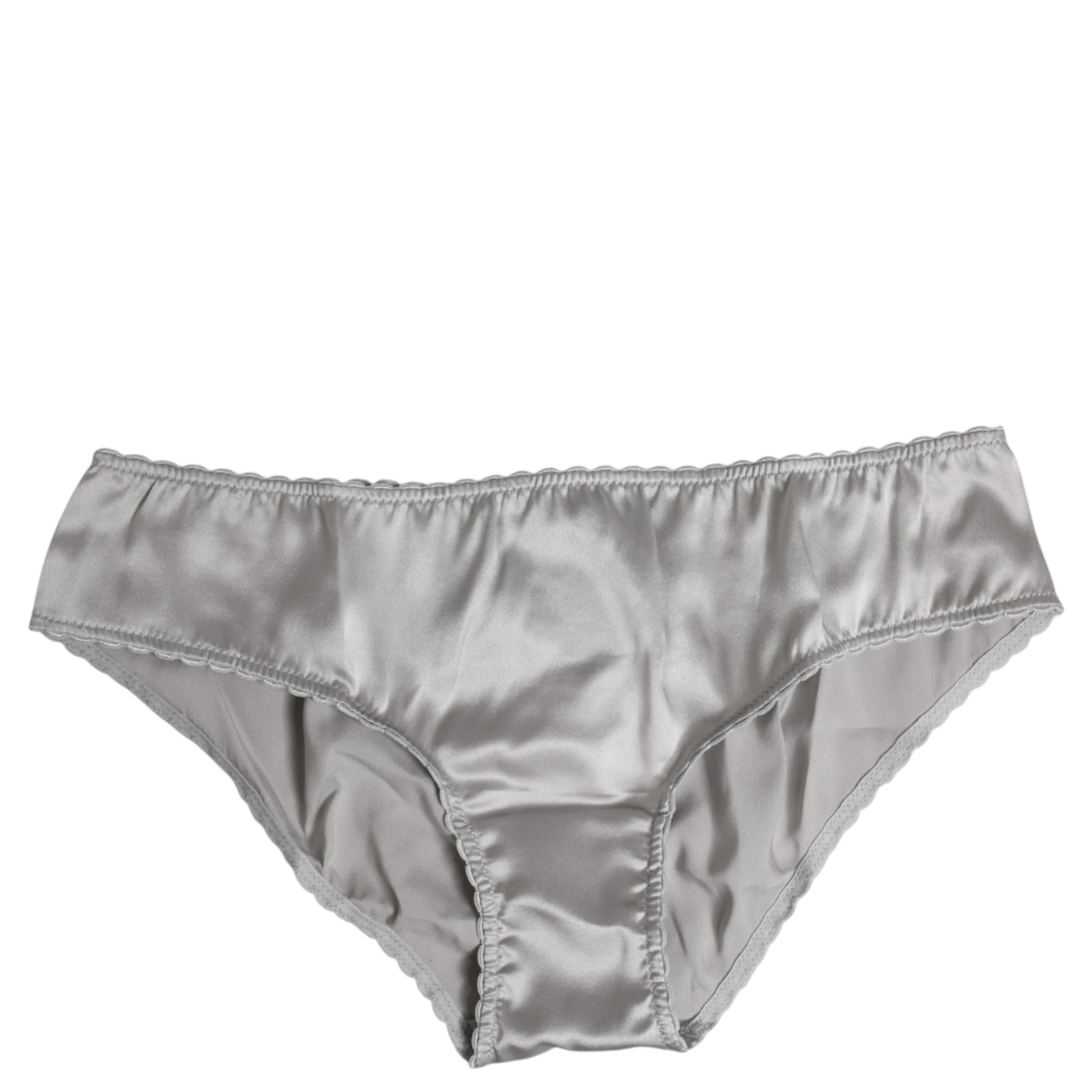 Gray Silk Stretch Bottom Low Waist Panty Underwear