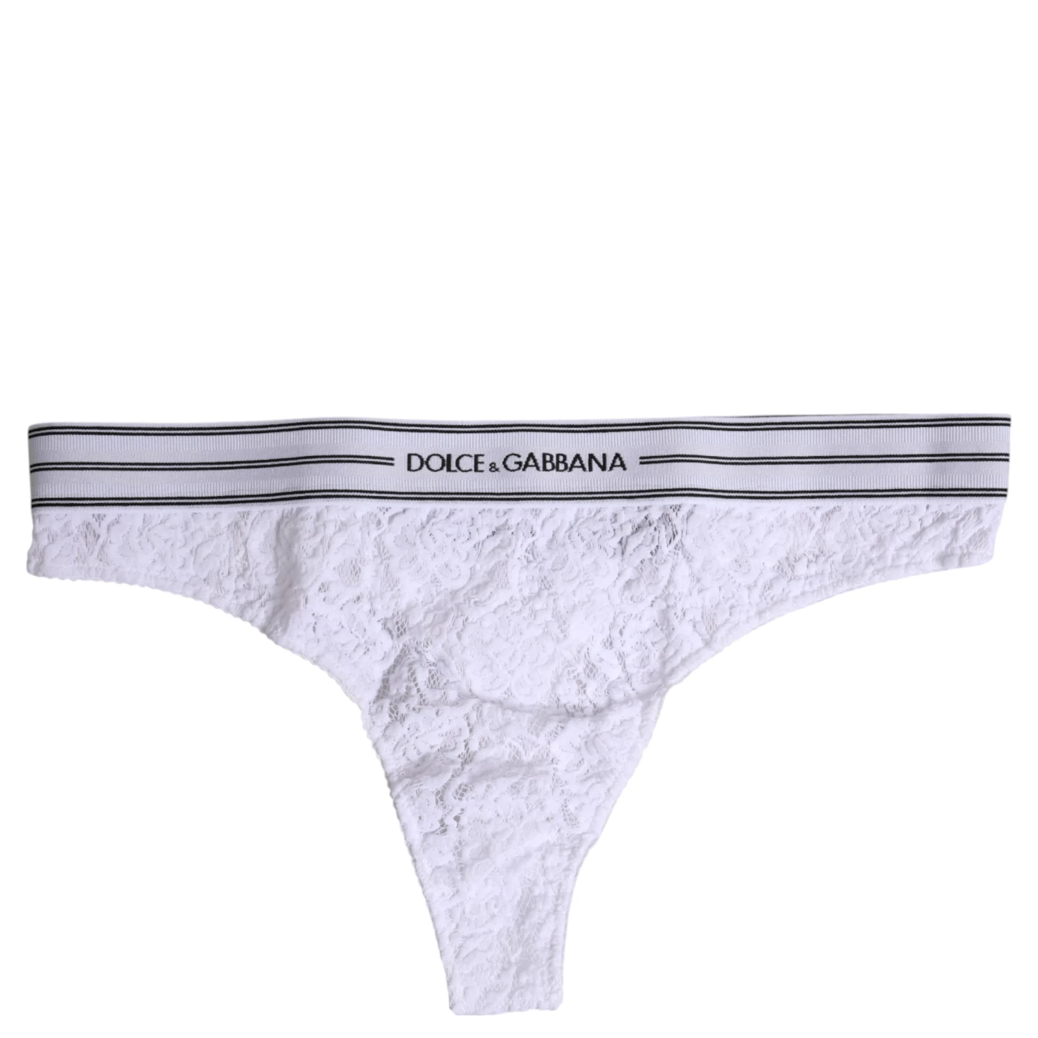 White Nylon Floral Lace Bottom Panty Underwear