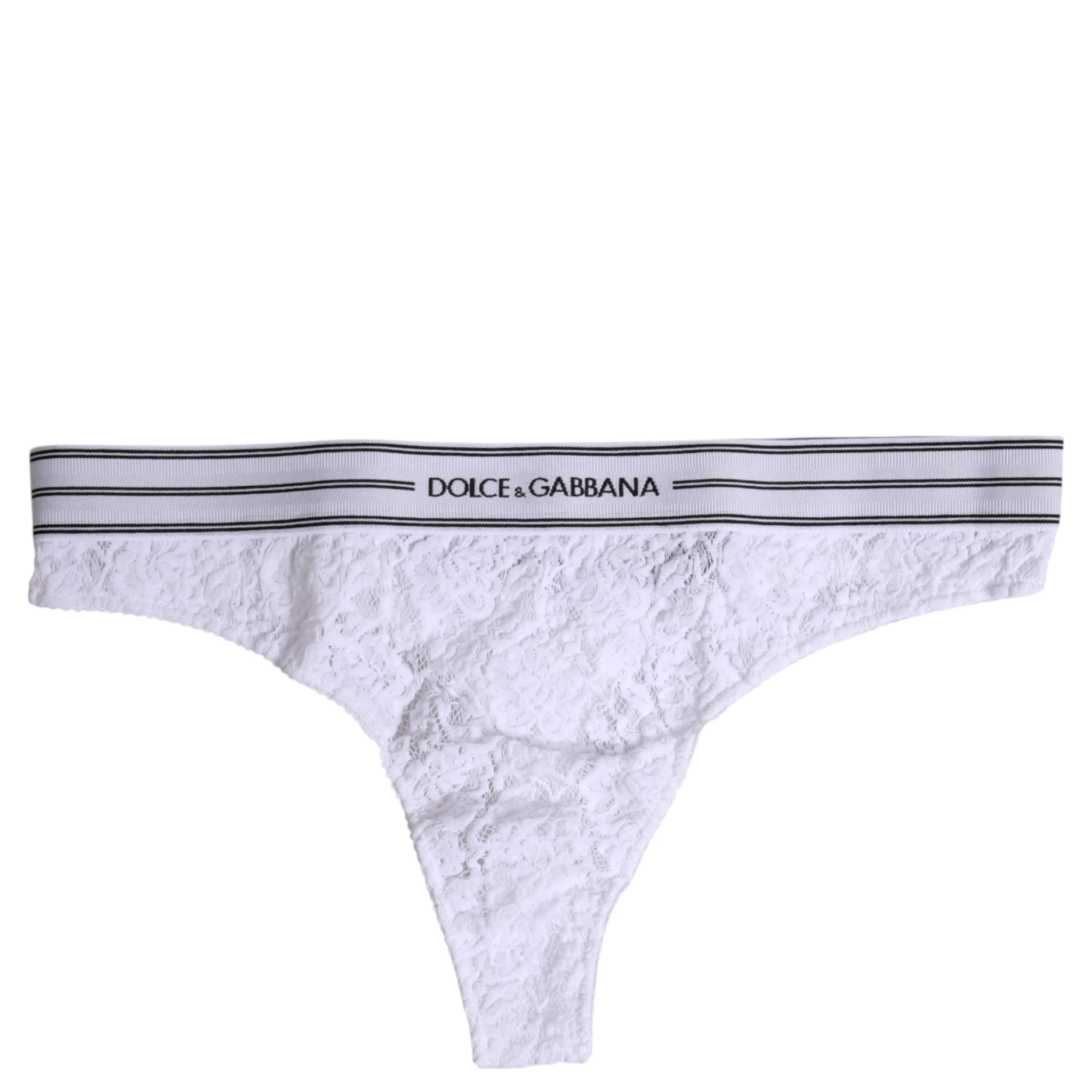White Nylon Floral Lace Bottom Panty Underwear