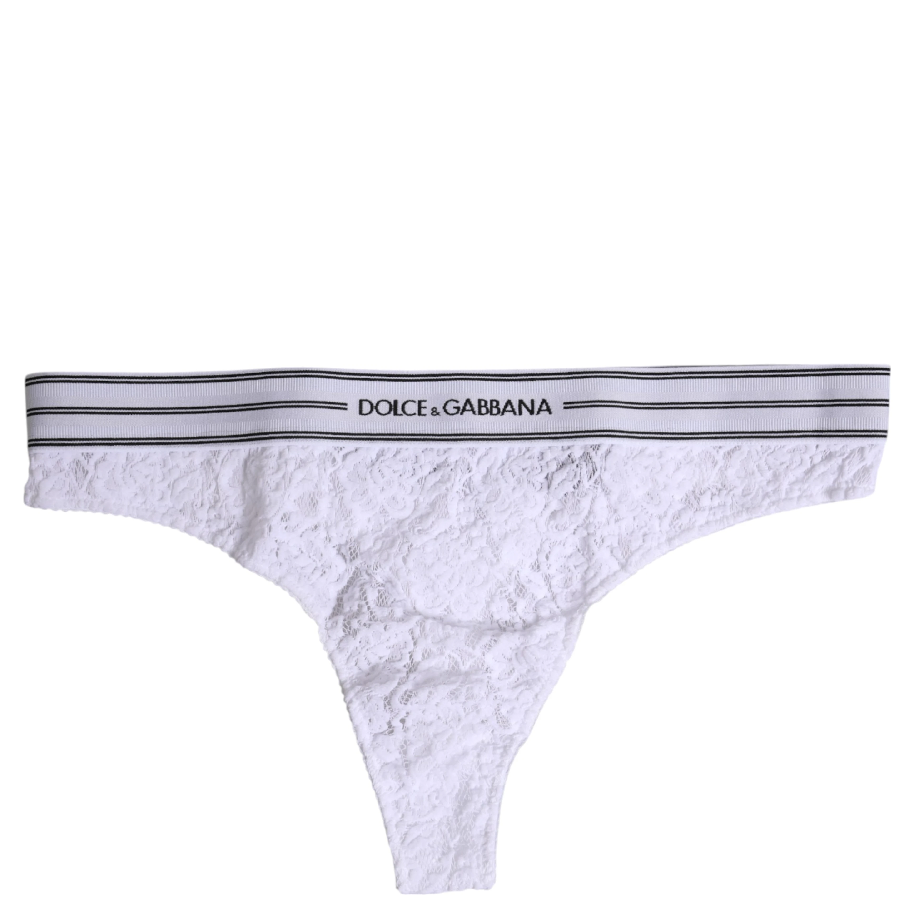 White Nylon Floral Lace Bottom Panty Underwear