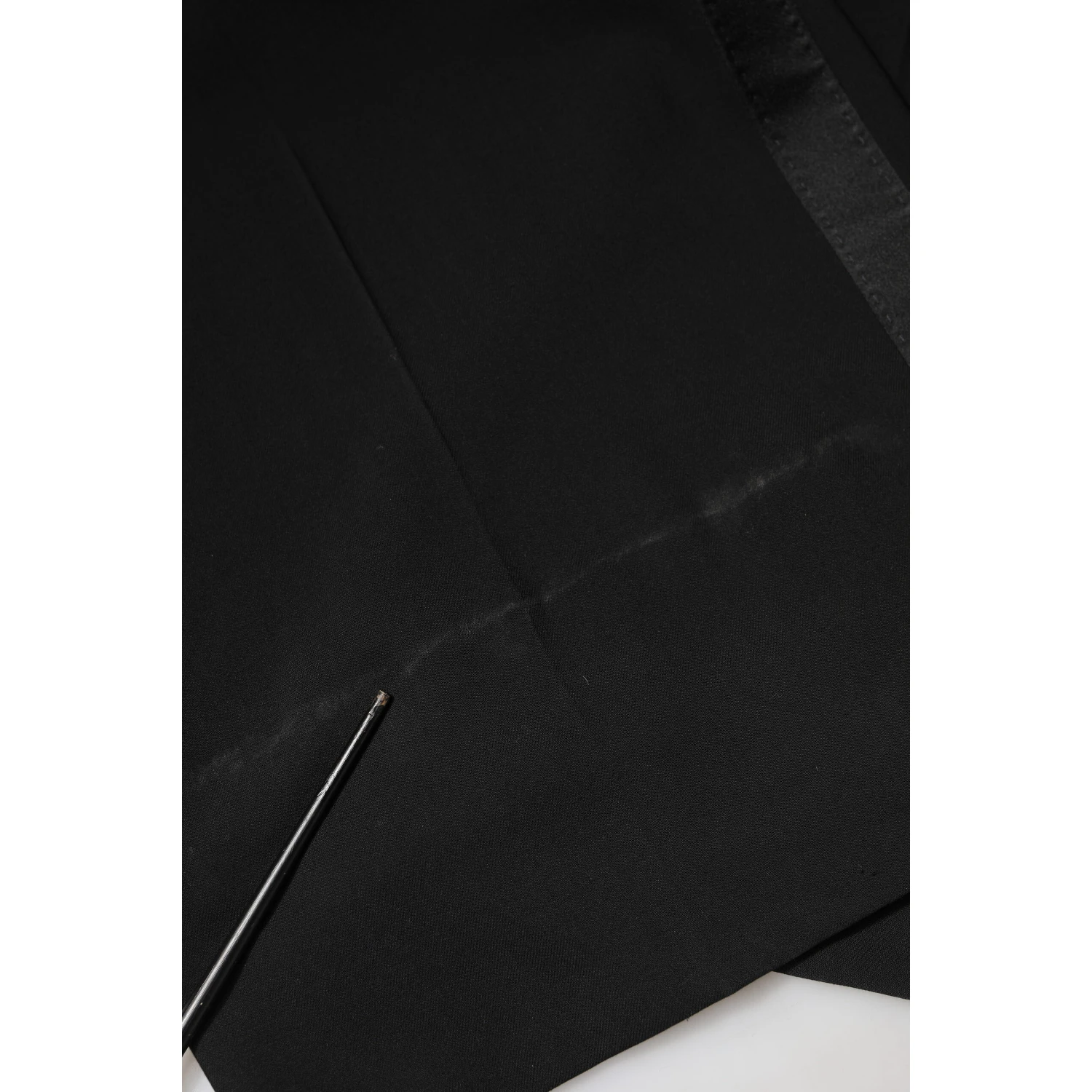 Black Wool High Waist Wide Leg Pants