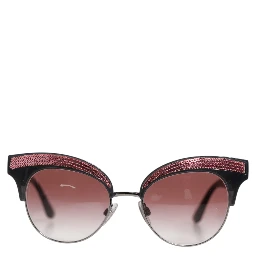 Black Pink Mirrored Cat Eye DG6109 Sequined Sunglasses