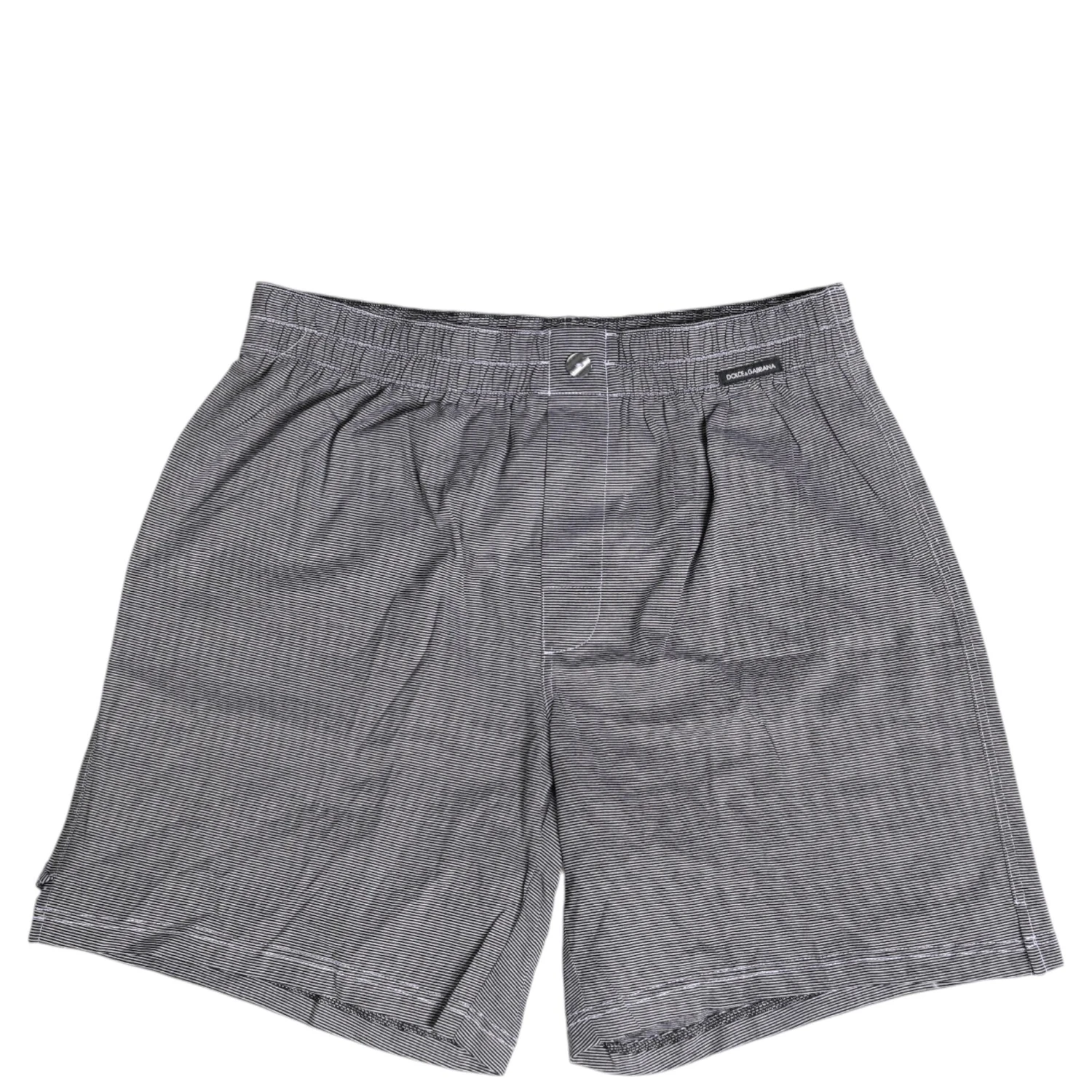 Gray Striped Cotton Regular Boxer Underwear